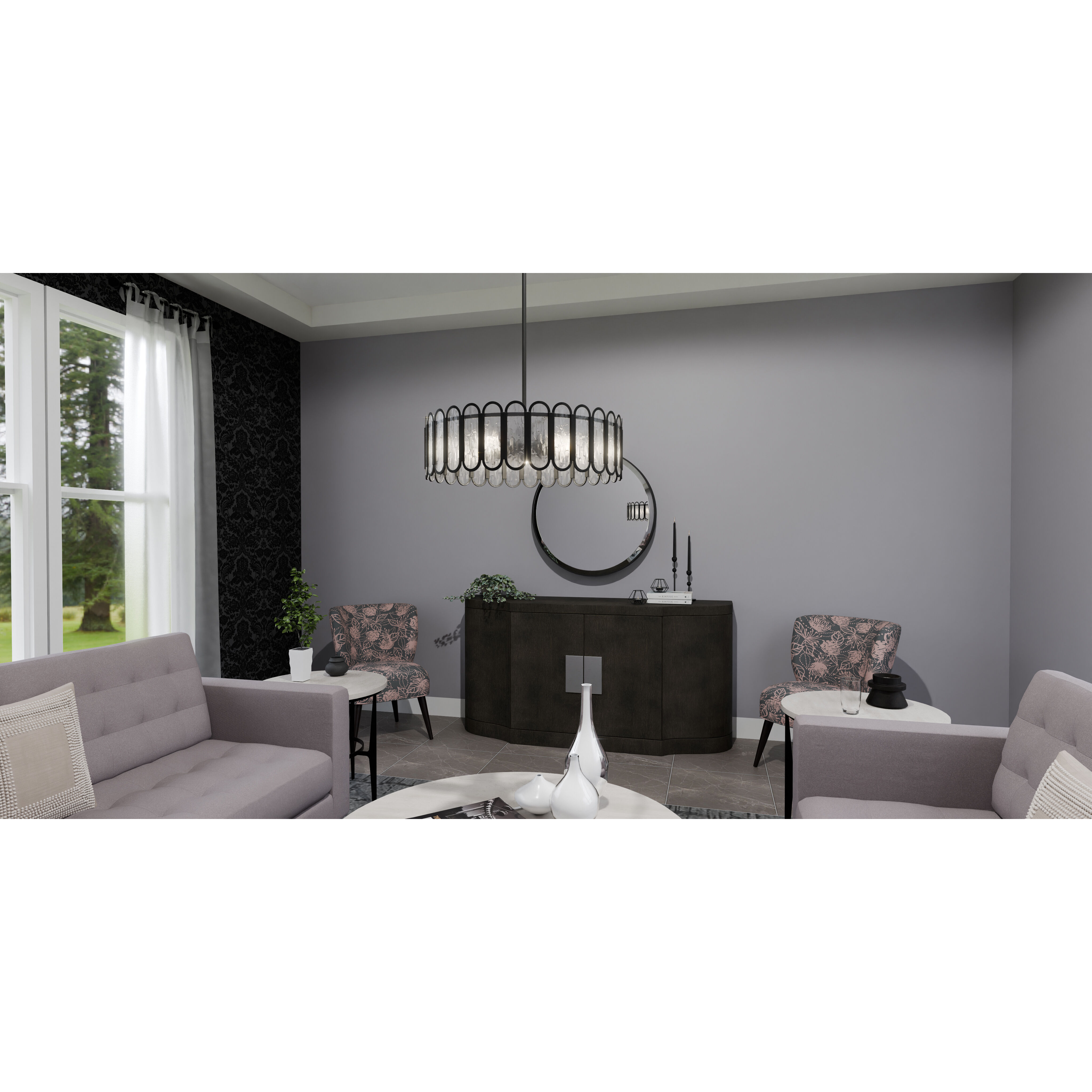 Vera 5 Light 24 inch Matte Black Pendant Ceiling Light