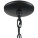 Lineo 6 Light 20 inch Matte Black with Clear Chandelier Ceiling Light