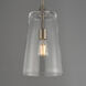 Hudson 1 Light 7.75 inch Satin Nickel Single Pendant Ceiling Light in Clear