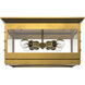 Douglas 4 Light 18 inch Vintage Brass Flush Mount Ceiling Light