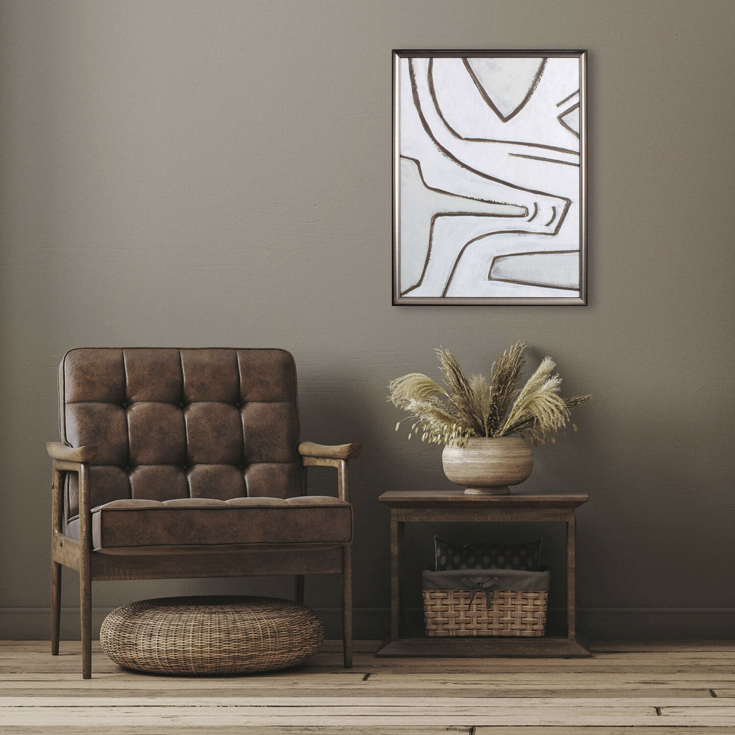 Line Work 25 X 19 inch Non-Glass Framed Art, Propac