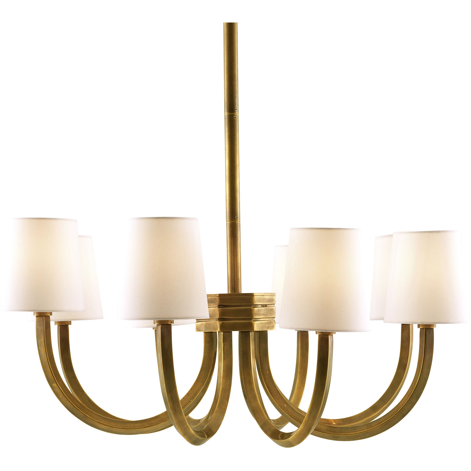 Gaetano 8 Light 27 inch Vintage Brass Chandelier Ceiling Light