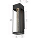 Amaris 1 Light 19 inch Black Outdoor Wall Sconce