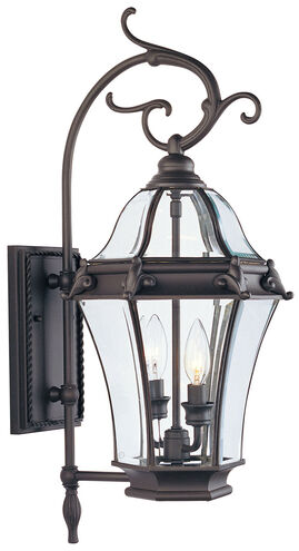 Fleur de Lis 2 Light 26 inch Bronze Outdoor Wall Lantern