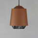 Phoenix LED 9 inch Brick and Black Single Pendant Ceiling Light