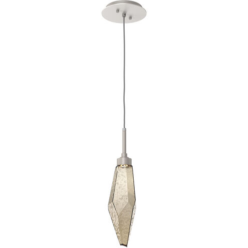 Rock Crystal LED 3.9 inch Beige Silver Pendant Ceiling Light in Metallic Beige Silver, Chilled Bronze, 2700K LED