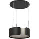 Anne-Marie Barton Armise LED 27.5 inch Matte Carbon Drum Chandelier Ceiling Light