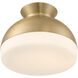 Gidget 2 Light 15 inch Vibrant Gold Flush Ceiling Light
