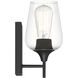 Octave 1 Light 5 inch Black Wall Sconce Wall Light, Essentials