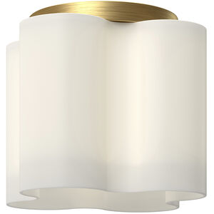 Clover 8.38 inch Brushed Gold Flush Mount Ceiling Light