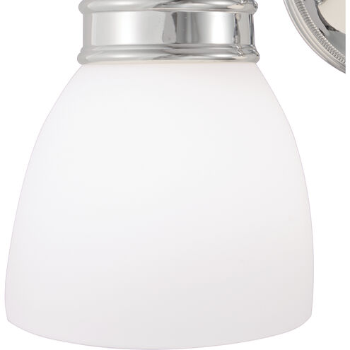 Spencer 2 Light 14.75 inch Chrome with Opal Vanity Light Wall Light