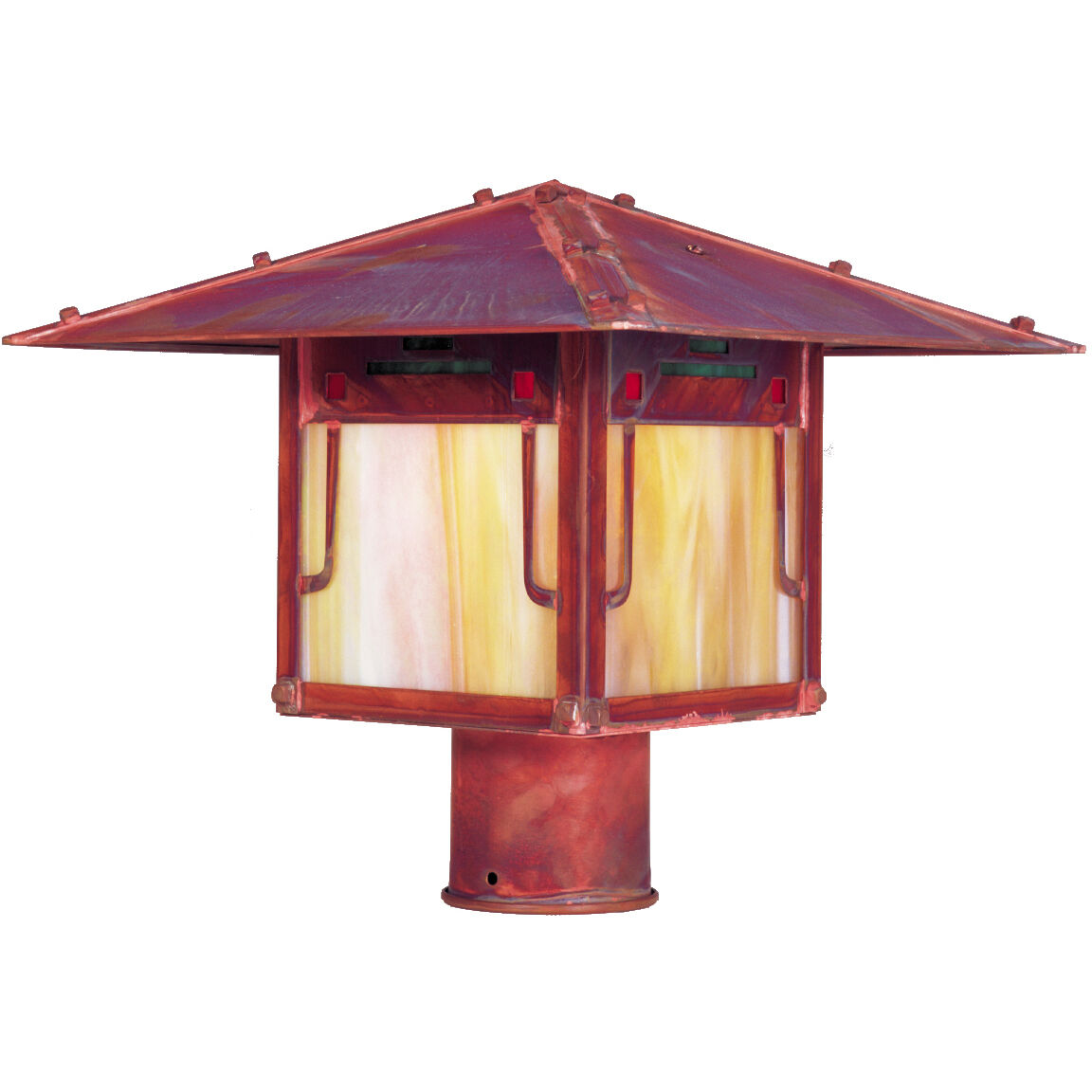 Pagoda post light top