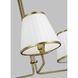 Esther 3 Light 26.5 inch Time Worn Brass Chandelier Ceiling Light