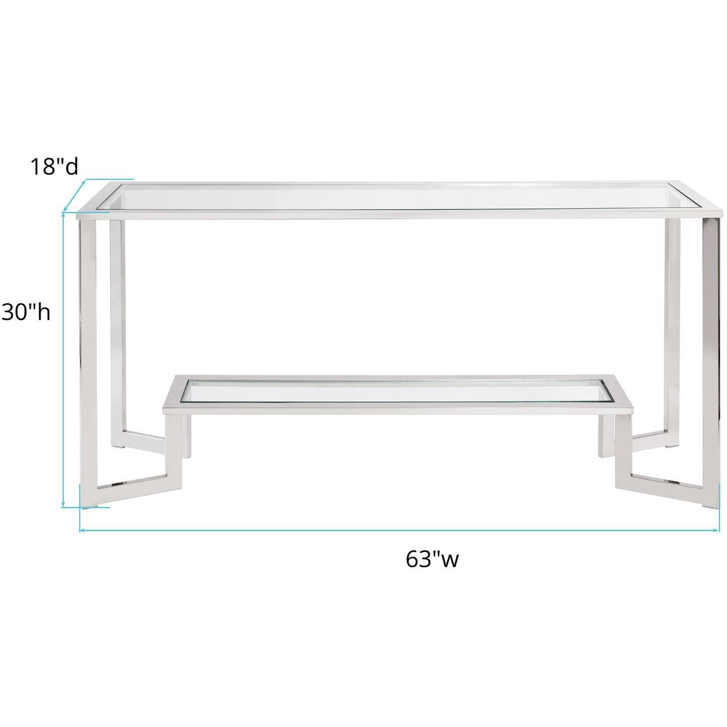 Harmony 63 inch Silver Console Table