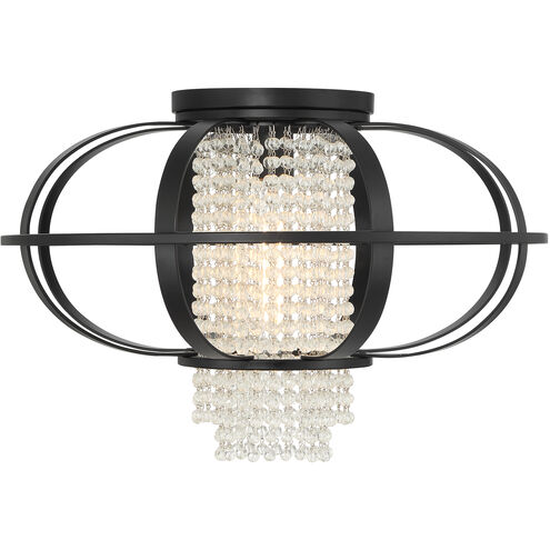 Idlewild 1 Light 20 inch Matte Black Flush Mount Ceiling Light