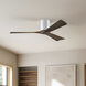 Atlas Irene-3H 52 inch Gloss White with Walnut Tone Blades Flush Mount Paddle Fan