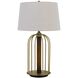 Sevran 31 inch 150 watt Antique Brass and Rubber Wood Table Lamp Portable Light