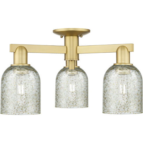 Arcadia Caledonia 3 Light 22.5 inch Satin Gold Semi-Flush Mount Ceiling Light