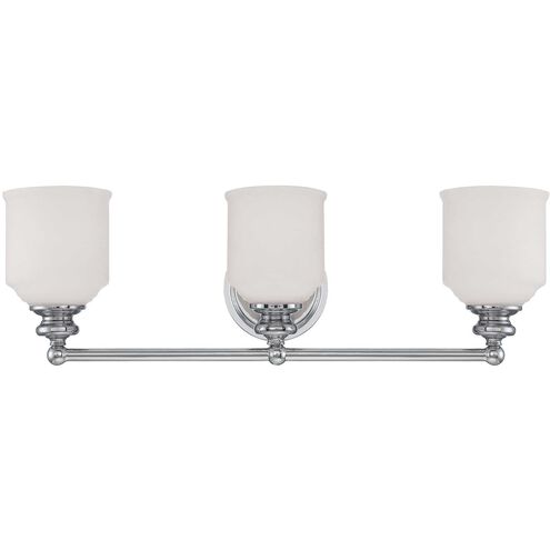 Melrose 3 Light 24 inch Polished Chrome Bathroom Vanity Light Wall Light, Essentials