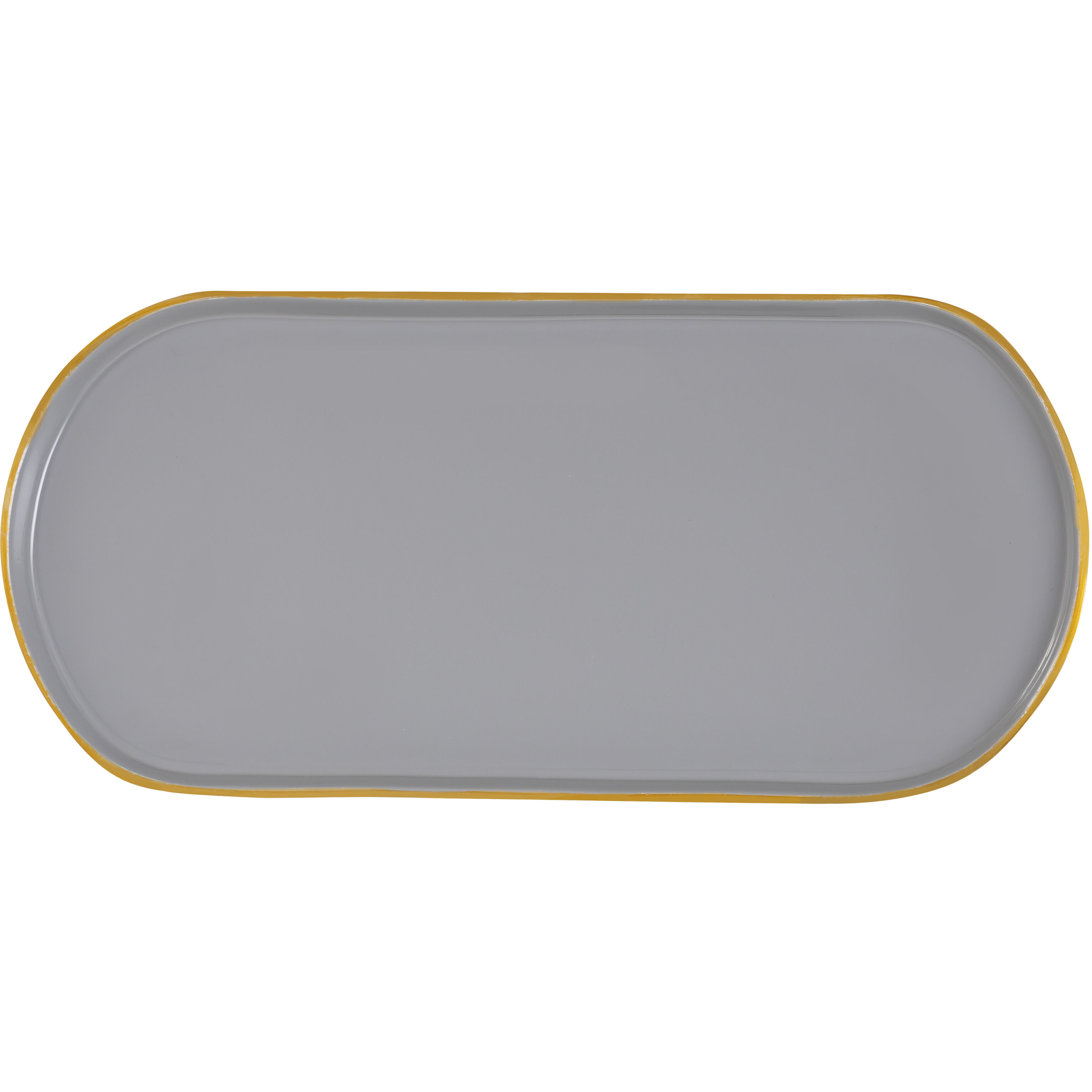 Harward Gray Enamel with Brushed Brass Tray, Set of 3