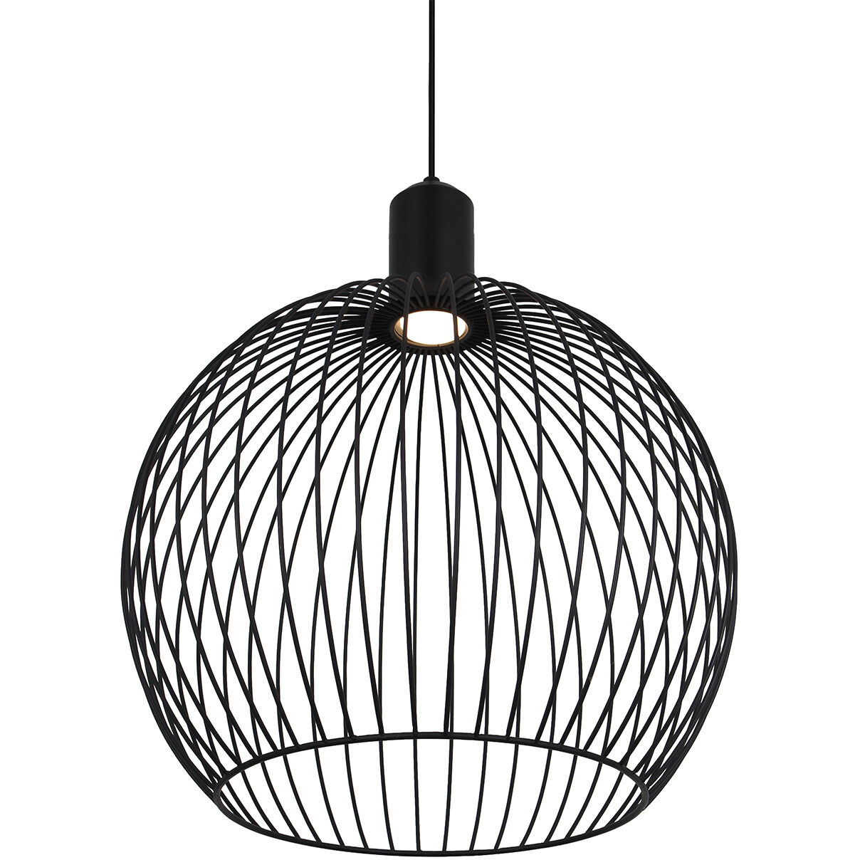 Orland Family 19 inch Matte Black Pendant Ceiling Light in 19" D x 19" W x 22" H, EVOLV