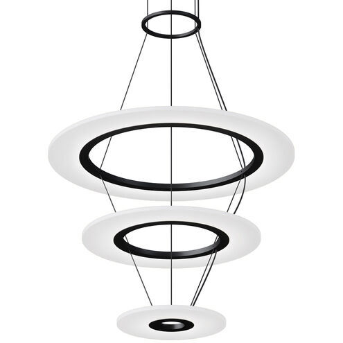 Arctic Rings LED 31 inch Satin Black Ring Pendant Ceiling Light