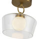 Alora Mood Leota LED 8 inch Brushed Gold Semi-Flush Mount Ceiling Light