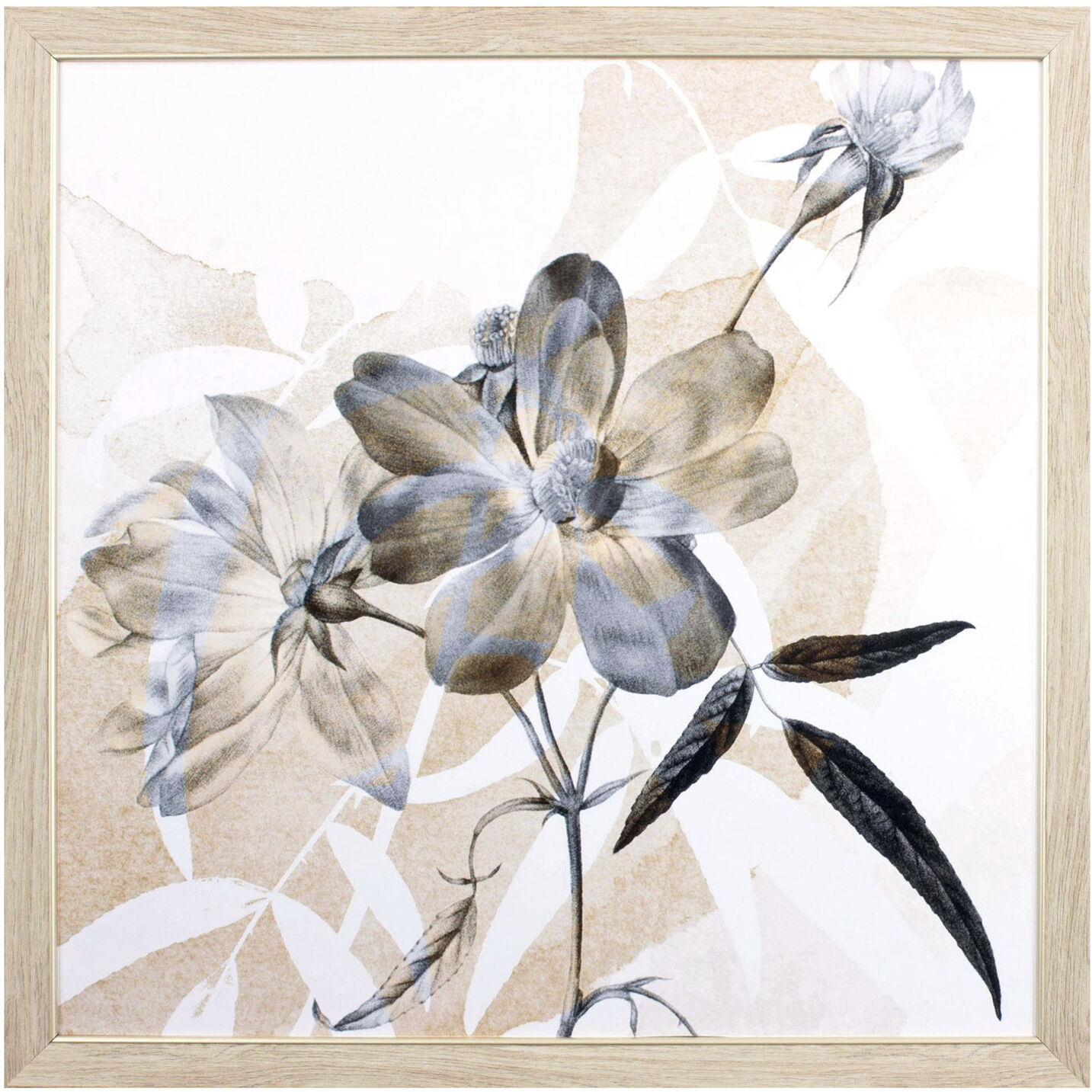 Graceful Garden Neutral and Brown Framed Art, Propac