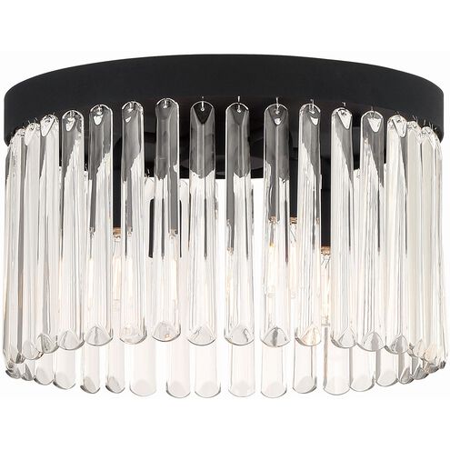 Emory 4 Light 15 inch Black Forged Flush/Semi Flush Ceiling Light