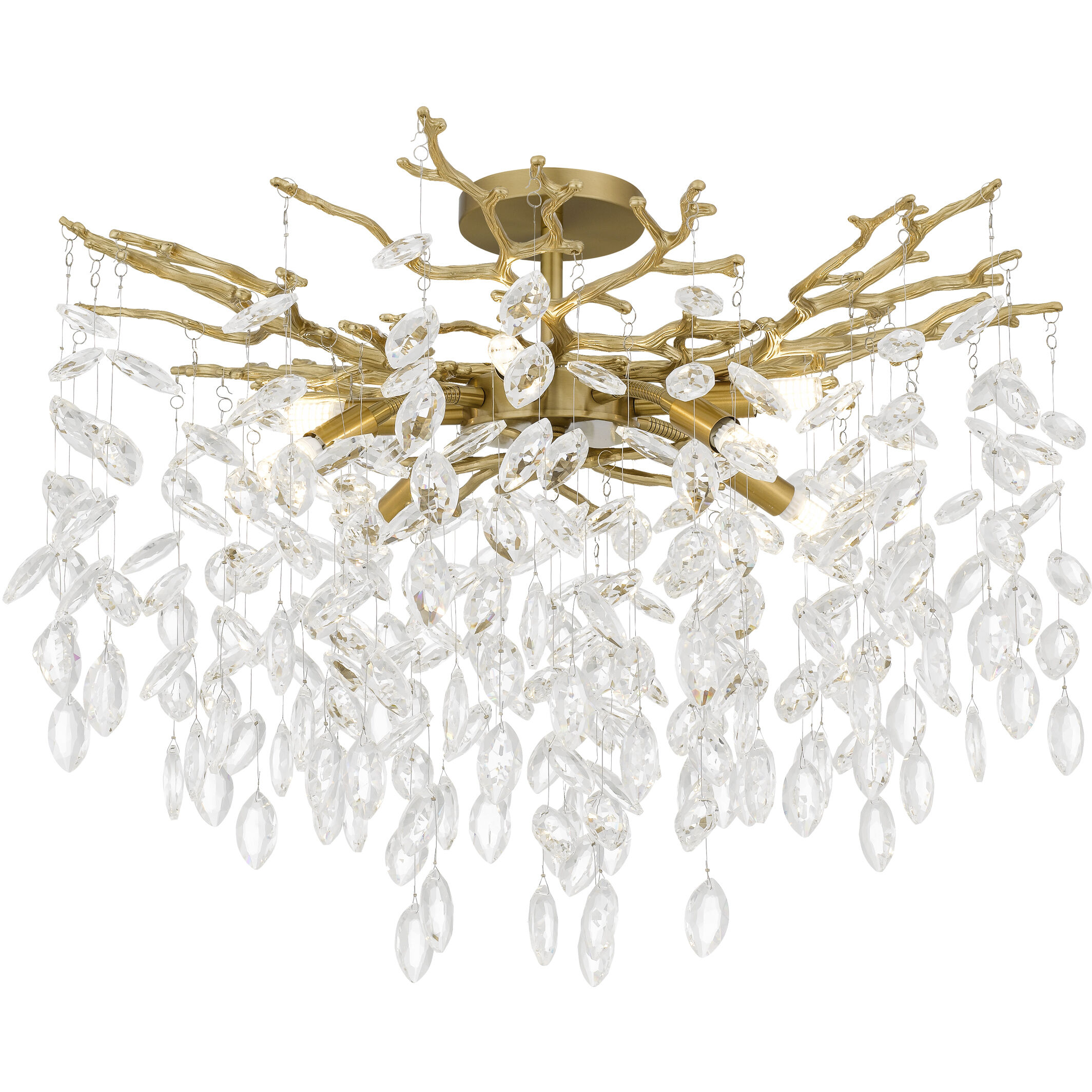 Isobel 8 Light 26 inch Brushed Gold Semi-Flush Mount Ceiling Light