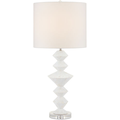 Sheba 31 inch 150 watt Pearl/White Table Lamp Portable Light