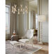 Kendall 17 inch Dove Gray and Polished Brass Accent Table