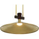 Tenon LED Lacquered Brass Pendant Ceiling Light