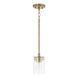 Mason 1 Light 5 inch Aged Brass Semi-Flush Mount Ceiling Light, Convertible Dual Mount
