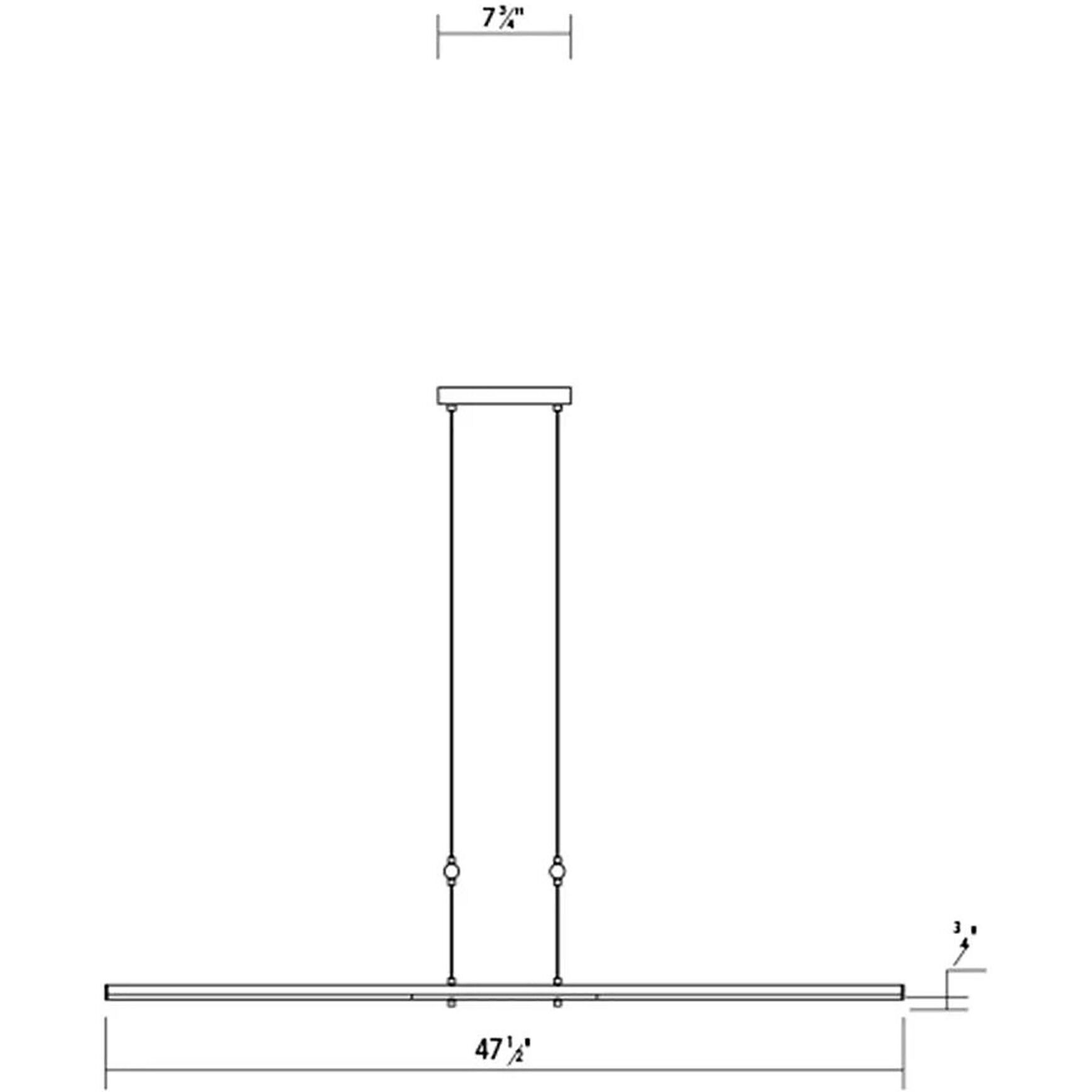Tik-Tak LED 48 inch Satin White Pendant Ceiling Light