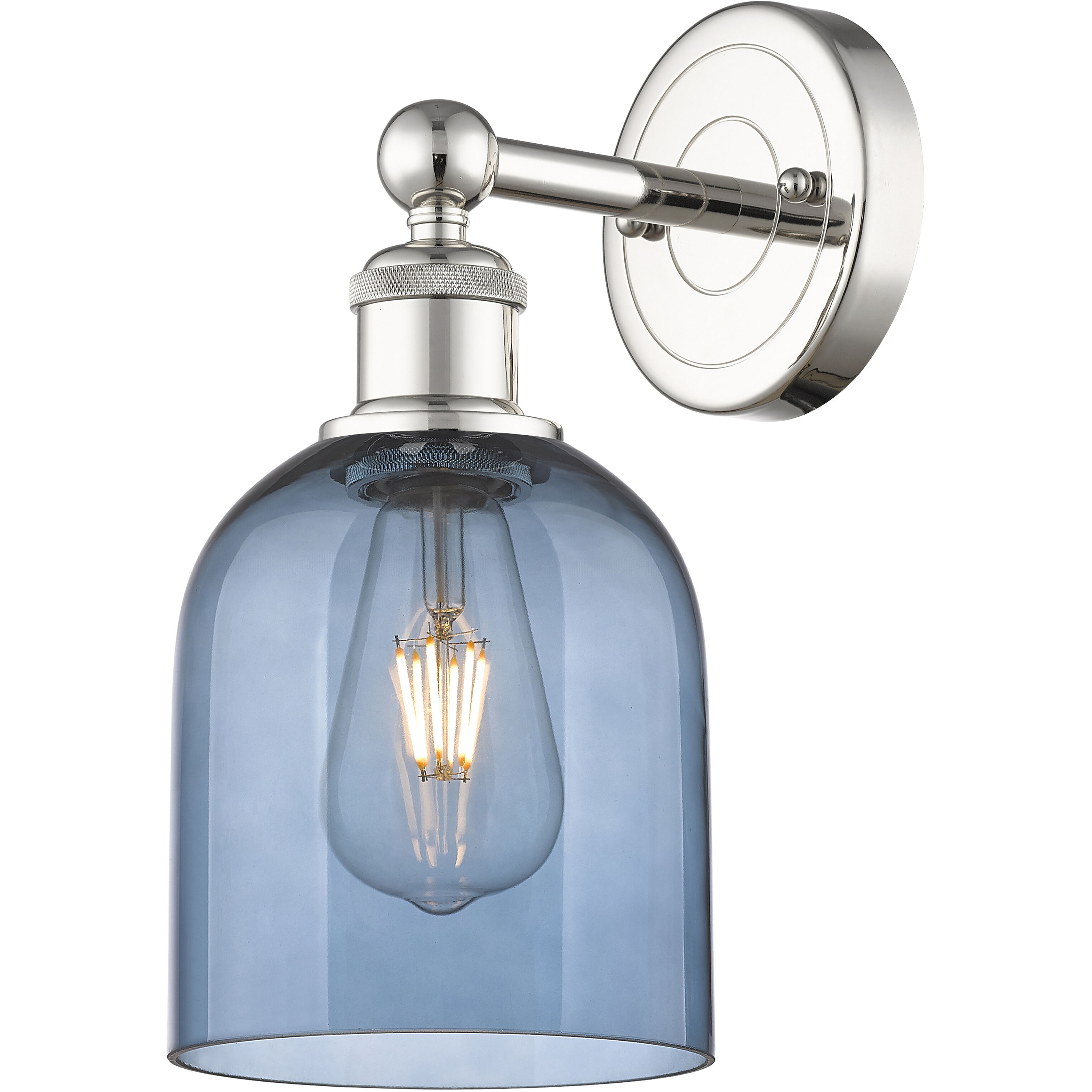Edison Bella 1 Light 5.5 inch Polished Nickel Sconce Wall Light