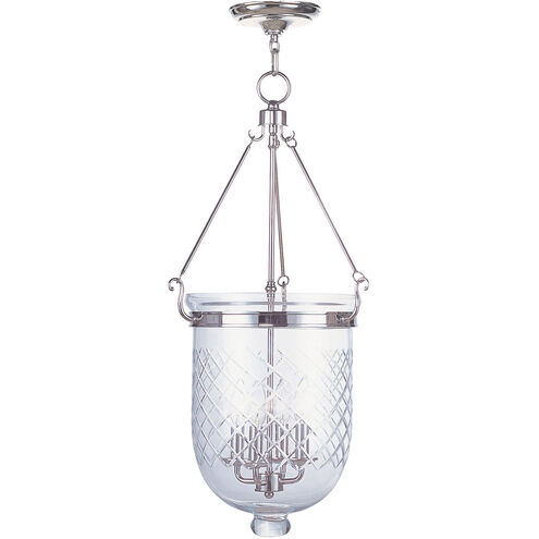 Jefferson 4 Light 14 inch Polished Nickel Chain Lantern