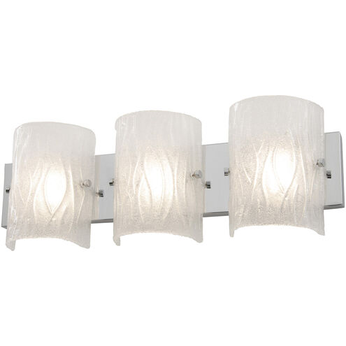 Brilliance LED 23.25 inch Chrome Vanity Light Wall Light, Bright Ice Glass