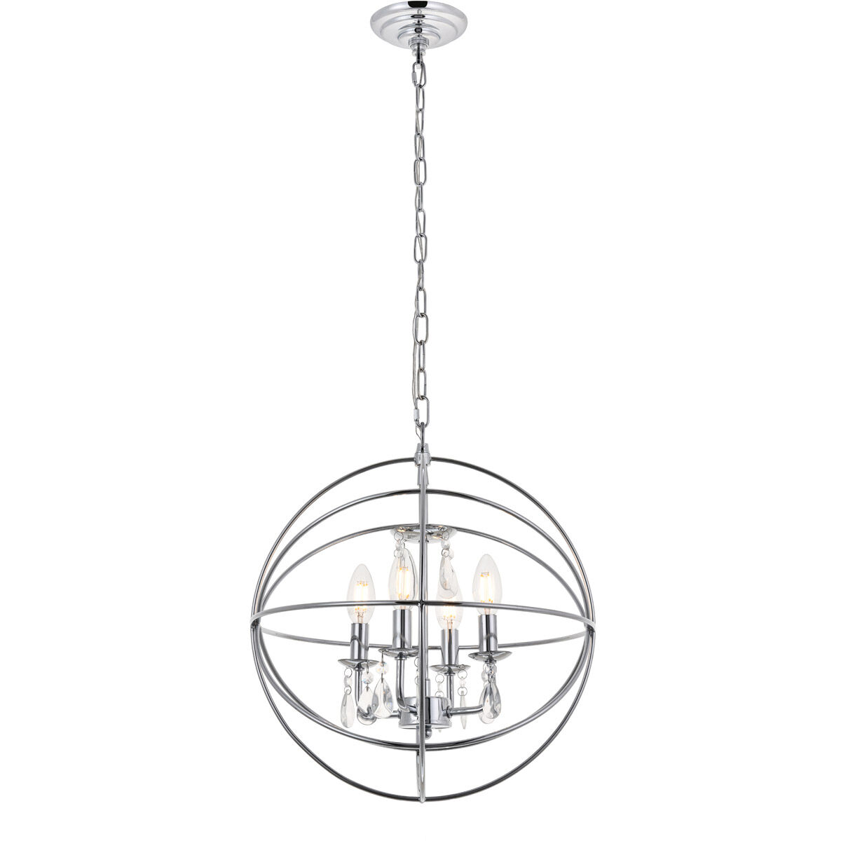 Wallace 4 Light 16 inch Chrome Pendant Ceiling Light