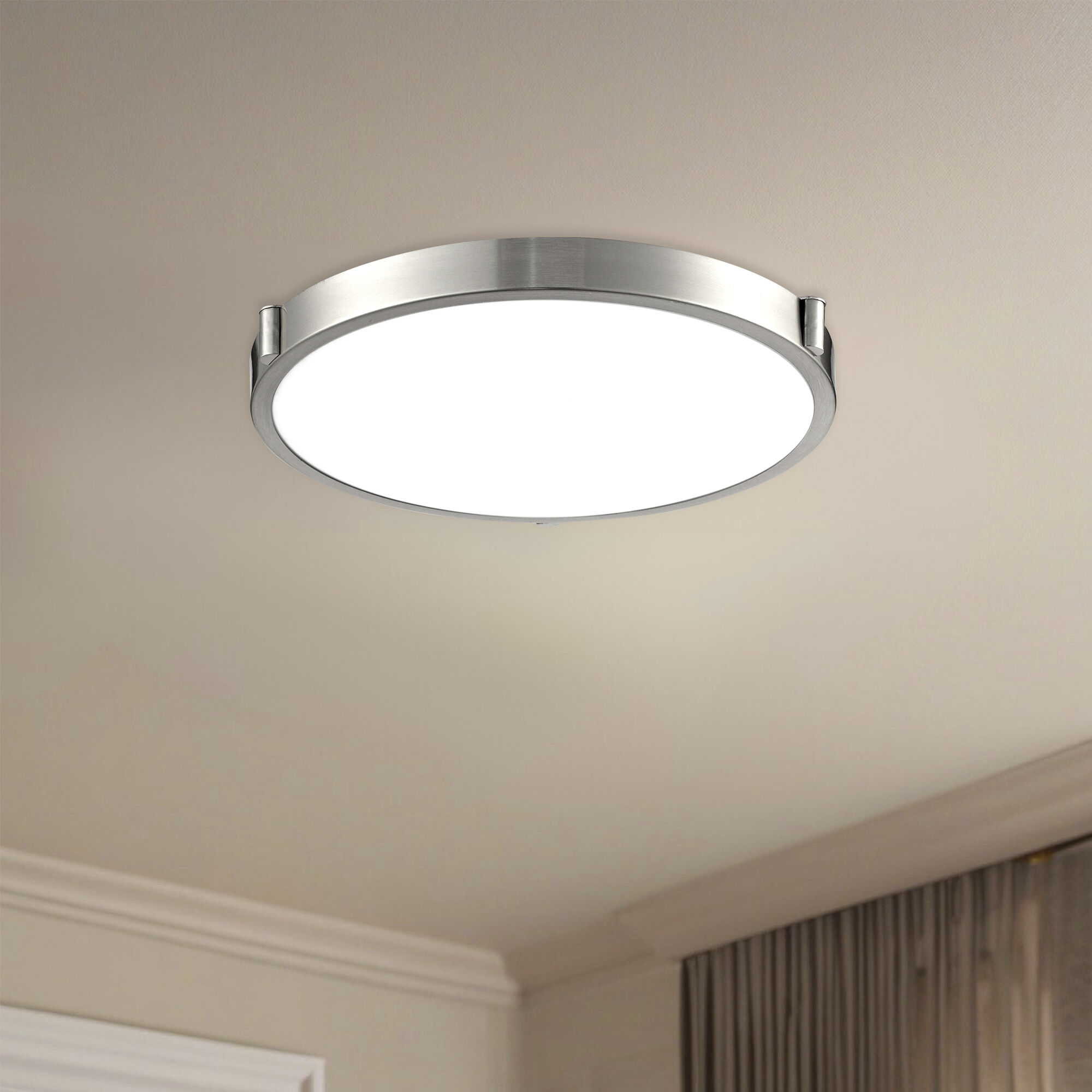 Floyd LED 11 inch Brushed Nickel Flush Mount Ceiling Light