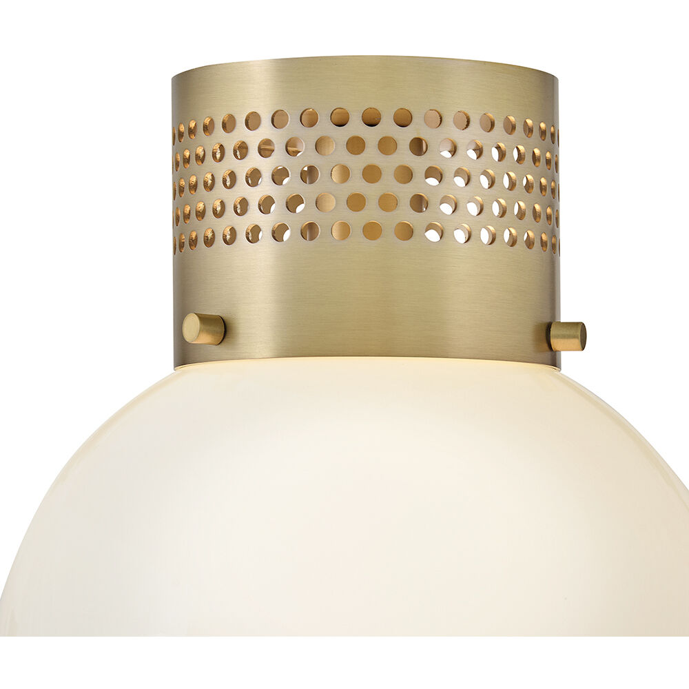 Taj 1 Light 9.75 inch Lacquered Brass Flush Mount Ceiling Light