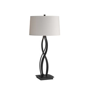 Almost Infinity 27 inch 150 watt Black Table Lamp Portable Light in Flax