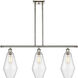 Ballston Cindyrella LED 36 inch Polished Nickel Island Light Ceiling Light in Seedy Glass