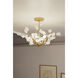 Ramus 4 Light 22 inch Painted Legacy Brass Semi-Flush Mount Ceiling Light