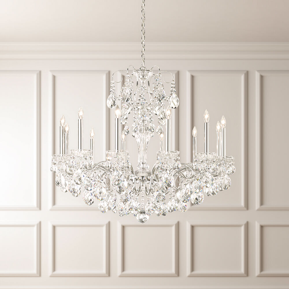 Sonatina 12 Light 34 inch Polished Silver Chandelier Ceiling Light in Swarovski