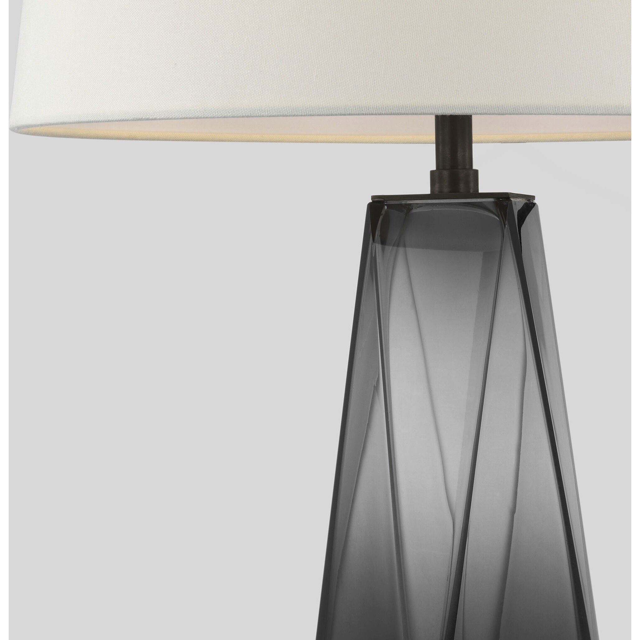 Chapman & Myers Gemma 29 inch 15 watt Smoked Glass Table Lamp Portable Light, Medium