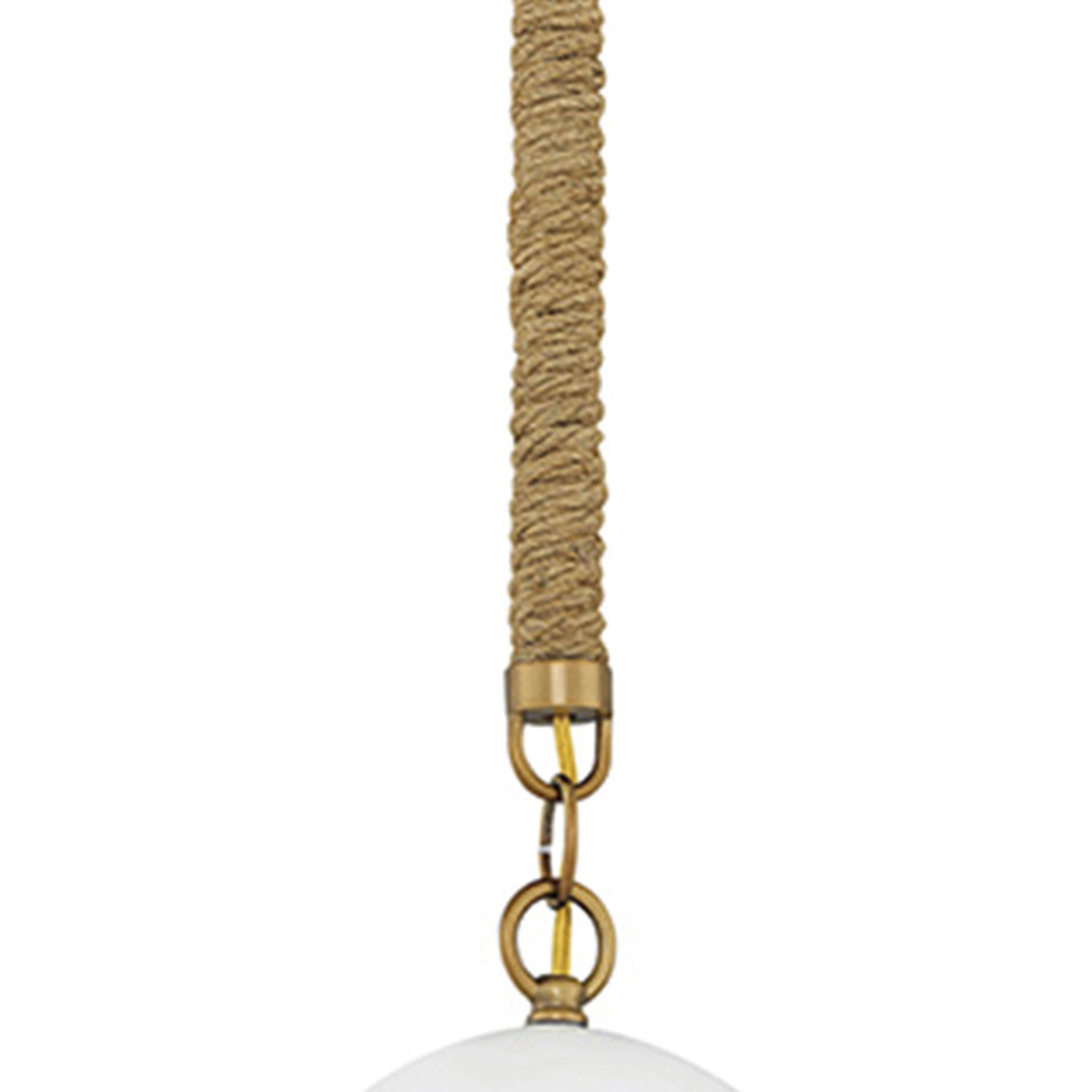 Nash 1 Light 10 inch Heirloom Brass with Navy Stripe Indoor Pendant Ceiling Light in Heirloom Brass/Navy Stripe
