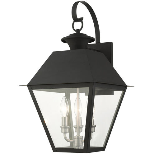 Mansfield 3 Light 22 inch Black Outdoor Wall Lantern