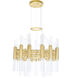 Orgue LED 20 inch Satin Gold Down Chandelier Ceiling Light