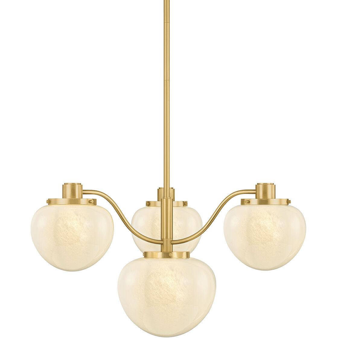 Kristen 4 Light 29.75 inch Aged Brass Chandelier Ceiling Light